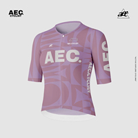 Maillot de cyclisme pour femme AEC.CYCLIST, manches courtes, spandex/polyester, respirant, séchage rapide, respectueux de l'environnement, pour VTT et vélo de route