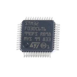 Lorida วงจรรวมของแท้บิต STM32 256Kb แฟลชเมมโมรี่2.5V/3.3V 64-PIN STM32F030C6T6ไมโครคอนโทรลเลอร์ MCU