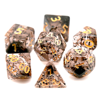 Ensemble de dés en acrylique soufflé multicolores personnalisés DND, 7 pièces, pour les jeux de table Dungeons & Dragons