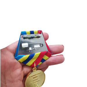 Allemagne Customized 3D Tank Antique Brass Bronze Medal Ribbon <span class=keywords><strong>Bar</strong></span> for National DefenseService Medals - Product Image 5