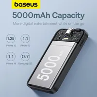 Batterie Externe Magsafe Mini Baseus 10000 mAh, Chargeur Magnétique Sans Fil pour iPhone 15 Pro Max, Recharge Rapide Filaire 22,5 W