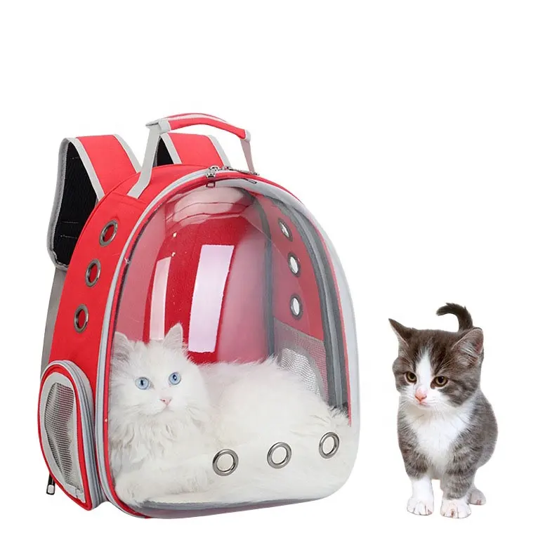 Taşınabilir seyahat Pet sırt çantası kedi uzay kapsülü kabarcık tam görünüm evcil hayvan taşıyıcı şeffaf şeffaf sırt çantası kedi havayolu çantası
