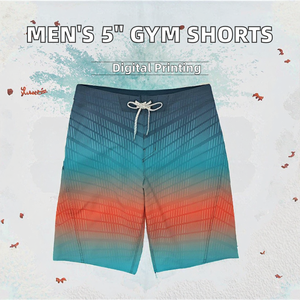 Pantalones Cortos de Gimnasio de Verano para Hombre, Personalizados al por Mayor, Estilo Urbano, de 5 Pulgadas de Entrepierna, Elásticos, de Poliéster, con Cordón, Tejidos, Impermeables, para Correr - Product Image 3