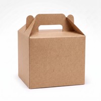 Boîtes cadeaux personnalisées en carton blanc couché avec poignée, recyclables, pour bonbons et sucreries, idéales pour les fêtes et événements.