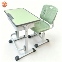 Ensemble bureau et chaise réglables en hauteur XYJ pour étudiants, table et chaise d'étude pour salle de classe, école primaire et secondaire