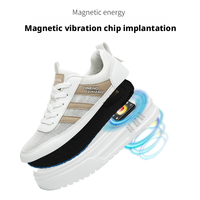 Chaussures de course légères et respirantes en mesh pour femmes avec semelle magnétique amortissante pour l'automne/le printemps