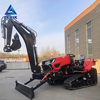 Mini tracteur chenillé polyvalent à bas prix, machine agricole de 50 CV pour la culture des petites exploitations et des champs
