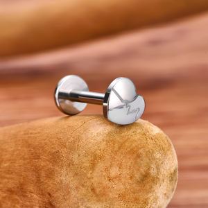 ASTM F136 titanio 16G pendientes internamente hilo Luna estrella Cruz Labret labio Stud <span class=keywords><strong>oreja</strong></span> cartílago hélice Tragus Piercing joyería - Product Image 4