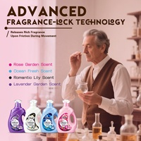 Adoucissant textile liquide jetable écologique de marque Baline (ODM/OEM) pour vêtements, parfum rose, 5%-15% d'ingrédients actifs