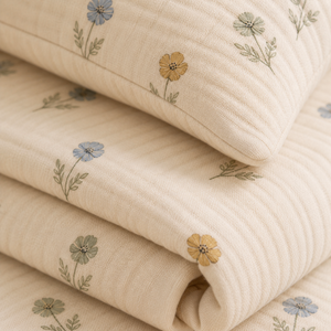 <strong>Small</strong> Floral Printed Pure Cotton <strong>Double</strong> Gauze Bedding <strong>Set</strong> 3 Piece <strong>Duvet</strong> Cover <strong>Set</strong> with Pillowcases - Product Image 4