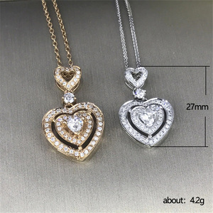Collana da Sposa con Cristallo a Cuore per Donne, Gioielli di Moda per Matrimoni - Product Image 5