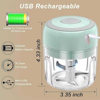 Draagbare elektrische mini-knoflookhakker, topverkoper, multifunctioneel, voedselveilig, groentesnijder, USB oplaadbaar, handmatig, milieuvriendelijk
