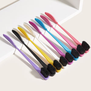 Brosse à cheveux pour <span class=keywords><strong>coiffeur</strong></span> Wanmei, outils de salon de beauté, brosse à cheveux pour la ligne des cheveux, brosse à maquillage pour les bords, brosse à double face - Product Image 3