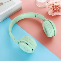Headset Gaming Mini lipat headphone portabel dengan mikrofon kartu Plug-in headphone nirkabel BT5 penjualan terbaik