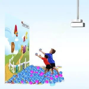 Chariot Tech interactive smash wall ball game with free 3D education games for kids center, school.