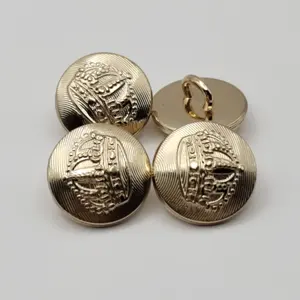 Nickel-Free High Quality Wholesale 15mm British Coat of Arms Gold Blazer Tunic Jacket Clothes Button