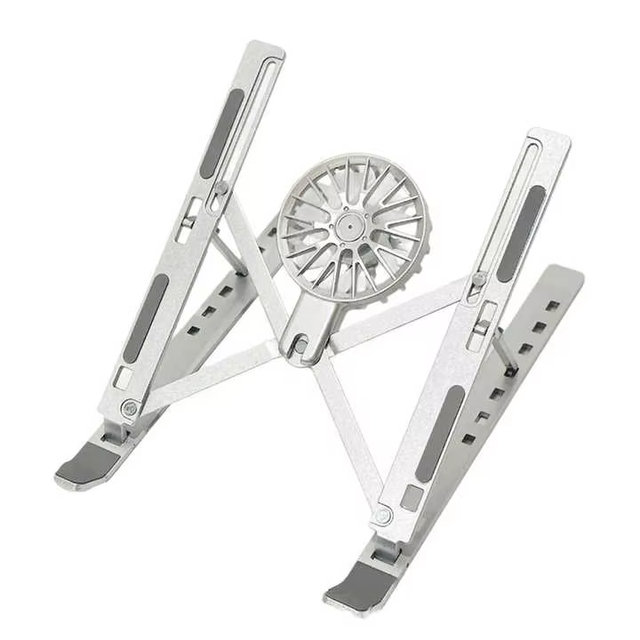 Laptop Cooling Stands 7-levels Adjustable Laptop Fan Stand Aluminium Riser Laptop Holder for Desk Compatible with 9"-17.3"