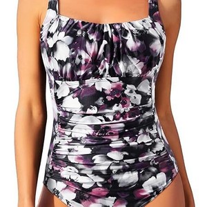 Nuevo Traje de Baño Entero de <span class=keywords><strong>Color</strong></span> Sólido para Mujer, Estilo Europeo Americano, Sexy, de Spandex/Poliéster, Secado Rápido, Alta Elasticidad, Bikini - Product Image 3