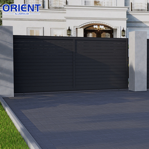 Tự động hoạt động hiện đại nhôm tự làm cổng đường lái xe cổng Nhôm Nhà phía trước cổng thiết kế công nghệ thông minh - Product Image 4