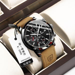 Reloj de Pulsera de Lujo POEDAGAR para Hombre, Resistente al Agua, Luminoso, Cronógrafo, con Fecha, Reloj Deportivo de Cuero para Hombre, Relojes de Cuarzo <span class=keywords><strong>932</strong></span> - Product Image 4