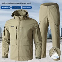 Ensemble de vêtements de travail en camouflage pour le printemps/l'automne, veste bomber, durable, résistant à la saleté, combinaison de réparation automobile, plusieurs poches, nouveau style