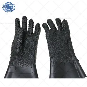 Personal Protective Hand Protection With Sandblasting Work Gloves For Sandblasting Sandblasting Rubber Gloves