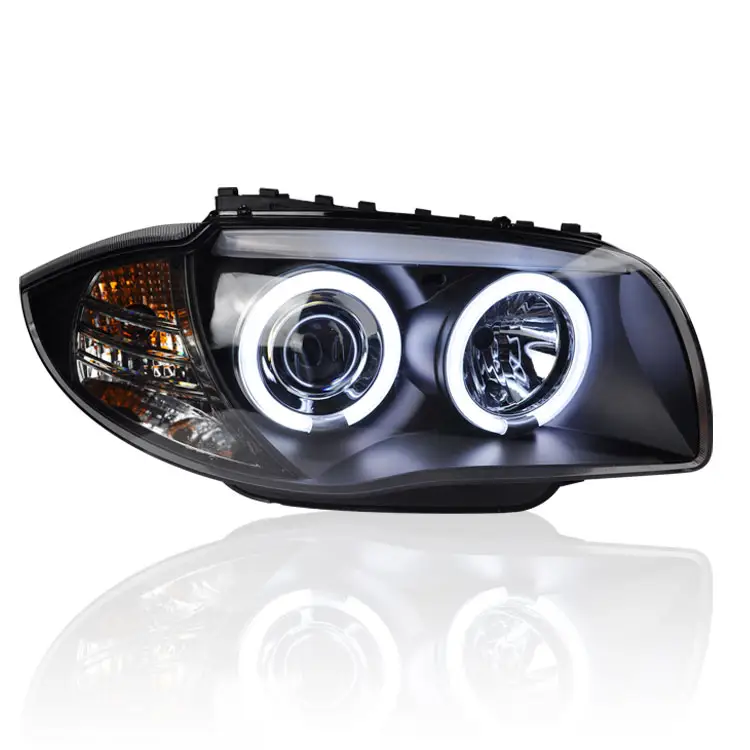 Pour BMW E87 120i 130i LED Angel Eyes lampe frontale CCFL 2004-2011 ans phares avec feux de jour