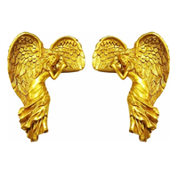 Angles adhésifs en résine mur ailes d'ange maison porte cadre ornement salon décoration