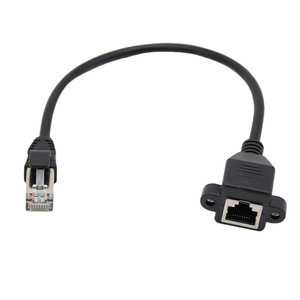 Câble d'extension réseau Rj45 Cat5e avec trous de fixation par vis pour une connexion sécurisée, fil de cuivre moulé par injection - Product Image 3