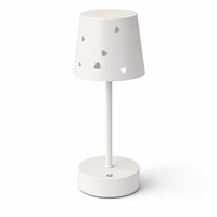 Wiederaufladbare Touch-Dimmbare LED-Tischlampe Sternblumen-Ausschnitt ABS+Eisen USB-C 3 Farbtemperaturen Schlafzimmer Nachttischlampe