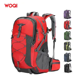 WOQI Grosir Ringan Tahan Air Luar Ruangan Multifungsi Berkemah Ransel untuk Bepergian Mendaki Tas Ransel Berkemah