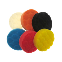 Outils abrasifs de 3 pouces (75 mm), tampons de polissage en mousse à fixation par crochet et boucle, tampons de ponçage, éponges hexagonales, tampons de polissage pour le polissage de la voiture, le cirage de surface