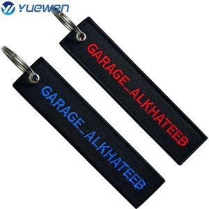 Porte-clés tissé personnalisé avec logo brodé pour avion, en tissu, avec nom de marque, vente en gros à prix réduit - Product Image 3