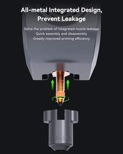 Buse en carbure de silicium à changement rapide de 0,4 mm pour imprimantes 3D Creality Officielles Phaetus, spécialement conçue pour le verre et le fibre de carbone - Product Image 3