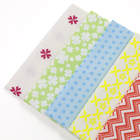 Chevron coloré et motif floral tissu matelassé Fat Quarters Bundle - 100% coton Patchwork matériel pour Quilting