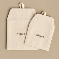 Pochette à bijoux en toile de coton, sac cadeau enveloppe avec nœud en ruban, logo personnalisé pour l'emballage de bagues et colliers, vente en gros