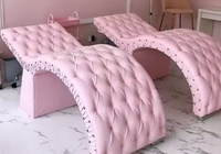 Bayanlar pembe salon istasyonu mobilya seti ekipmanları güzellik kuaför sandalyesi