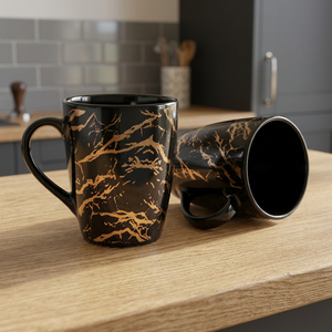 แก้วมัคและถ้วยเซรามิกเคลือบด้าน แก้วกาแฟเซรามิกเนื้อ Bone China ภาชนะใส่เครื่องดื่มแบบใช้ซ้ำได้สำหรับใช้ในบ้าน แก้วมัคเซรามิกแบบคลาสสิก - Product Image 2
