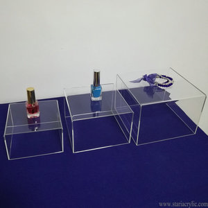 Boîte de présentation en acrylique transparent <span class=keywords><strong>pour</strong></span> objets de collection, objets d'art, objets ornementaux, casques de sport, boîte de présentation en cube, support, <span class=keywords><strong>vitrine</strong></span> 10x10x10 - Product Image 4