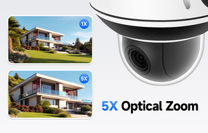 8MP 5X Optik Zoomlu Dış Mekan IR Mini Dome PTZ POE IP Güvenlik Kamerası Pan Tilt Yapay Zeka Algılama Çift Yönlü Ses SD Kart Yuvası NDAA Uyumlu - Product Image 3