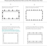Film Pelapis PFA 5PCS, 273*170mm 0.127mm, Transmisi 92% untuk Printer 3D LCD Saturn 2/3/4/4 Ultra