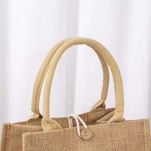<strong>Custom</strong> <strong>Printed</strong> Logo Reusable Grocery Shoulder Shopping <strong>Bag</strong> Burlap <strong>Jute</strong> <strong>Tote</strong> <strong>Bag</strong> Wholesale With Cotton Rope Handle - Product Image 3