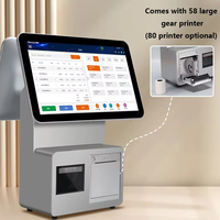 Terminal Punto de Venta Todo en Uno de 15.6 Pulgadas, Software Fuera de Línea, NFC, RFID, Caja Registradora, Sistemas de Punto de Venta para Restaurantes y Otros