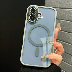 <b>For</b> iphone 17 Metal <b>Camera</b> Lens Transparent Phone case Tpu <b>Pc</b> Acrylic+tpu Bumper Shockproof Frame Cover - Product Image 4