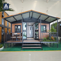 ATLAS Maison Conteneur de Luxe Extensible 20Ft 40Ft, Villa Préfabriquée en Kit Standard Australien avec Mur en Verre, pour Centre Commercial/Entrepôt