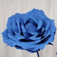 Décor de mariage, énorme toile de fond florale artificielle en mousse EVA, fleurs modernes faites à la main, roses bleues réalistes, Saint-Valentin, remise des diplômes