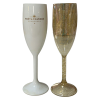 Gobelet en plastique promotionnel bleu vintage 10OZ, flûtes à champagne en plastique