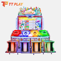 Machine de jeu d'arcade de course automobile pour enfants à 4 joueurs avec système de récompense par tickets, à monnayeur, pour centre de divertissement intérieur, avec cabinet en métal et plastique