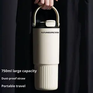 Portatile femmina isolato tazza di acqua doppia cannuccia per bere di grande capacità ad alto valore portatile <span class=keywords><strong>a</strong></span> vuoto per <span class=keywords><strong>auto</strong></span> da viaggio uso - Product Image 5