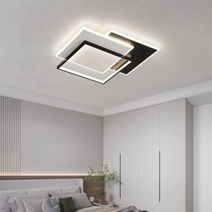 مصباح سقف LED مربع الشكل عالي الجودة للديكور المنزلي، قابل للتركيب على السطح مع تحكم عن بعد وإضاءة قابلة للتعتيم لغرفة المعيشة - Product Image 1